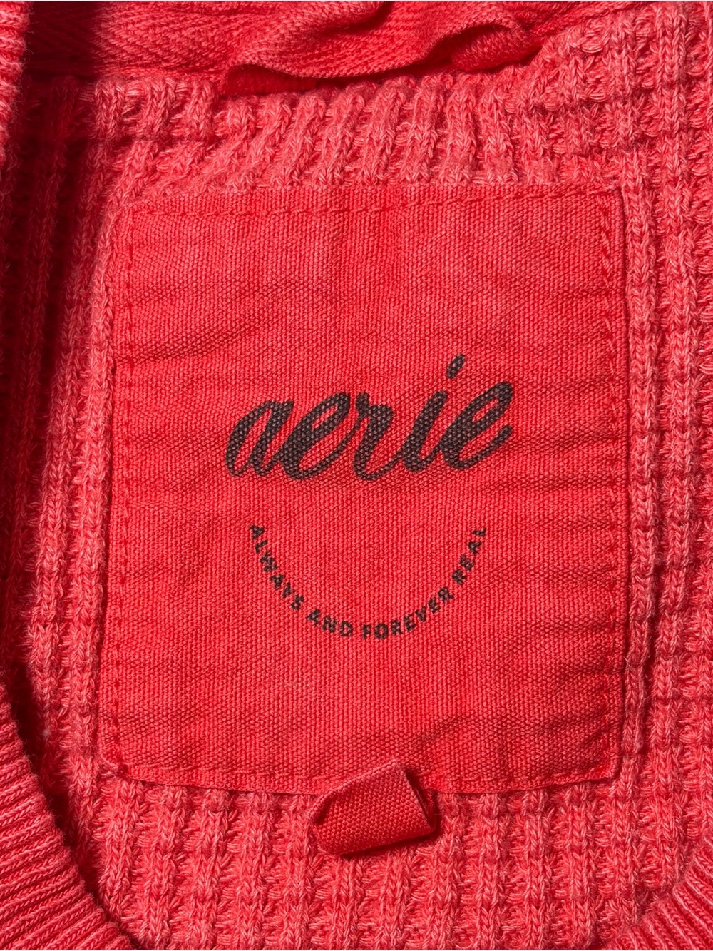 Aerie Getaway Sweatshirt Bright Red (XS) - Picture 10 of 13